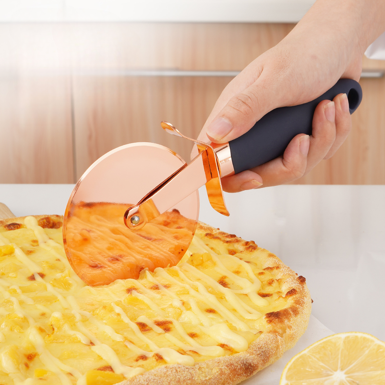 Pizza Stone Baking - PizzaCutter Stainless Steel Pizza Cutter Wheel