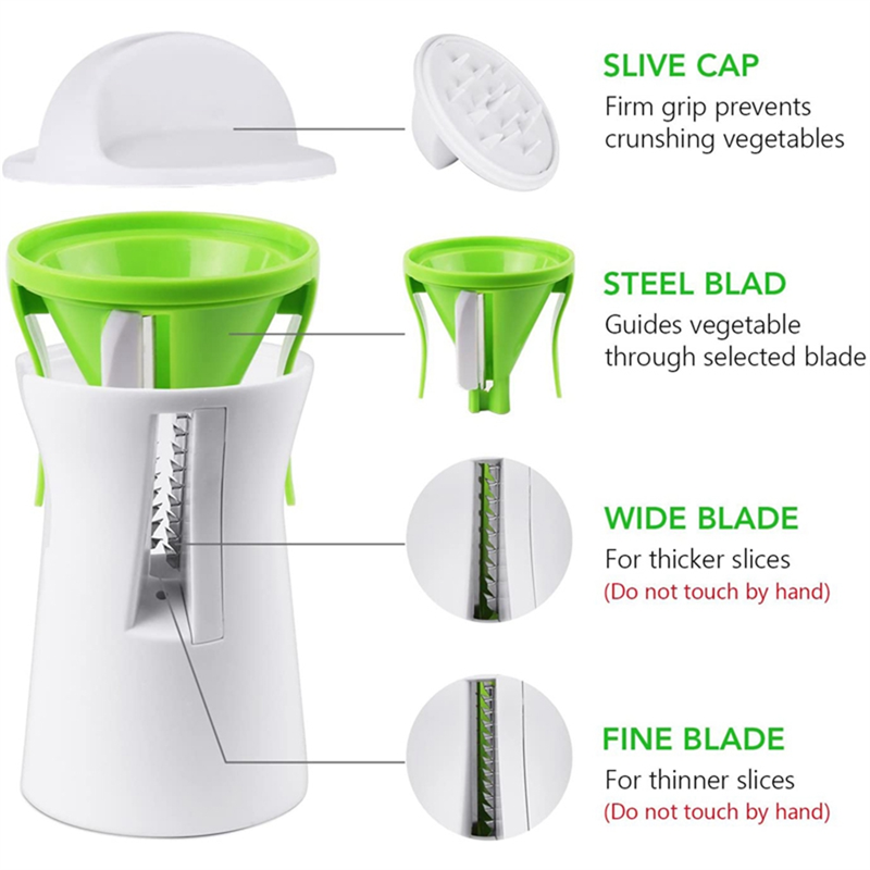 Spiralizer Vegetable Noodle - A26F-Vegetable Spiralizer Heavy Duty Spiral Slicer