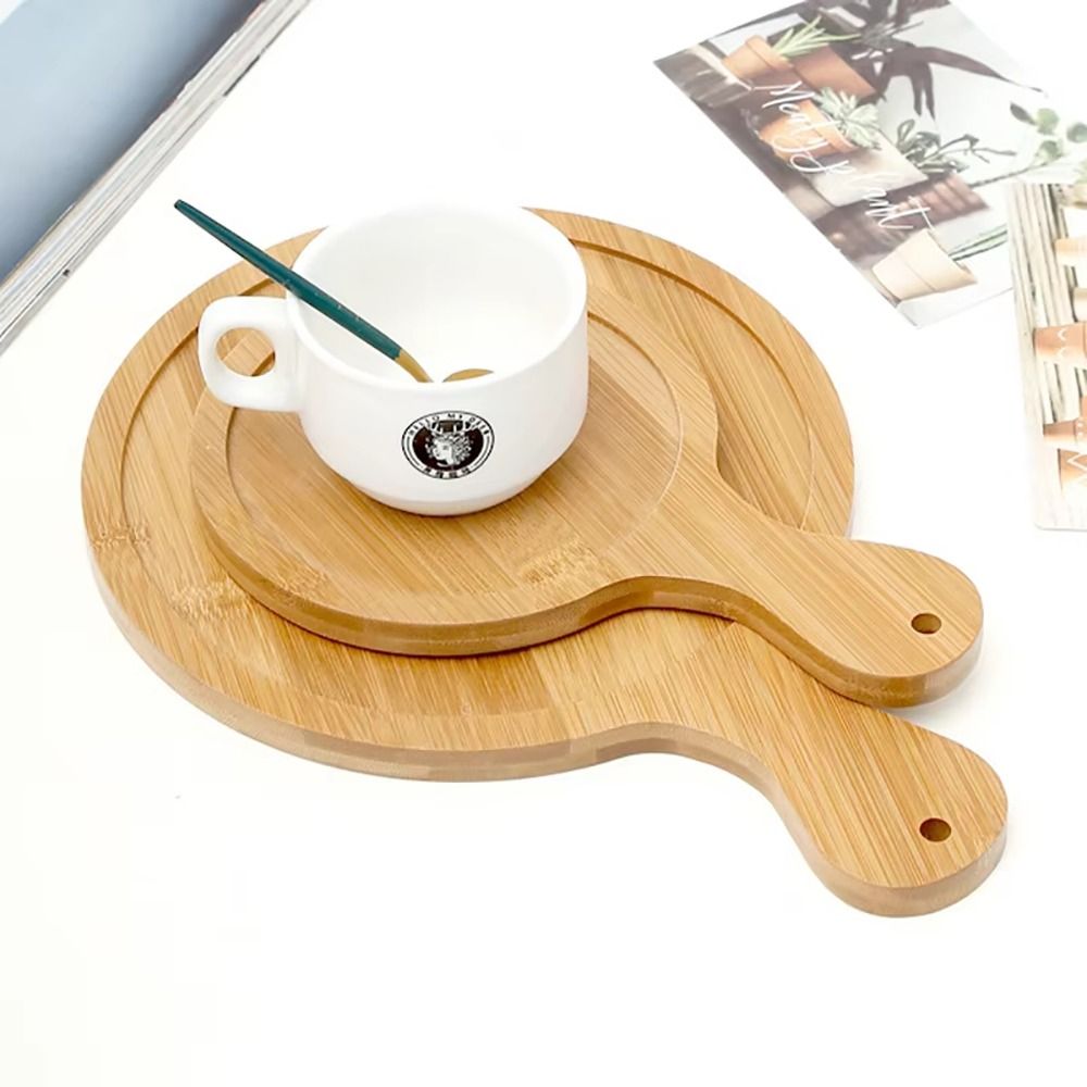 Pizza Stone Baking - 1Pcs Stone Cutting Bamboo Pizza Tray