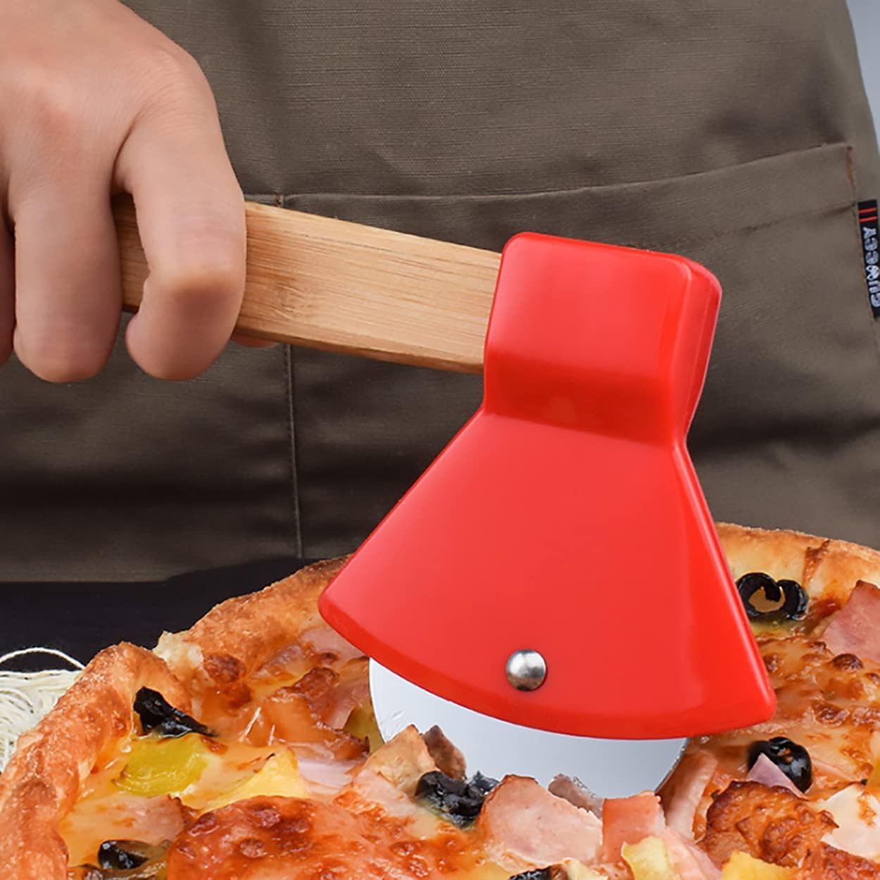 Kitchen Gadgets To Gift - Funny Axe Design Pizza Cutter, Non-Stick