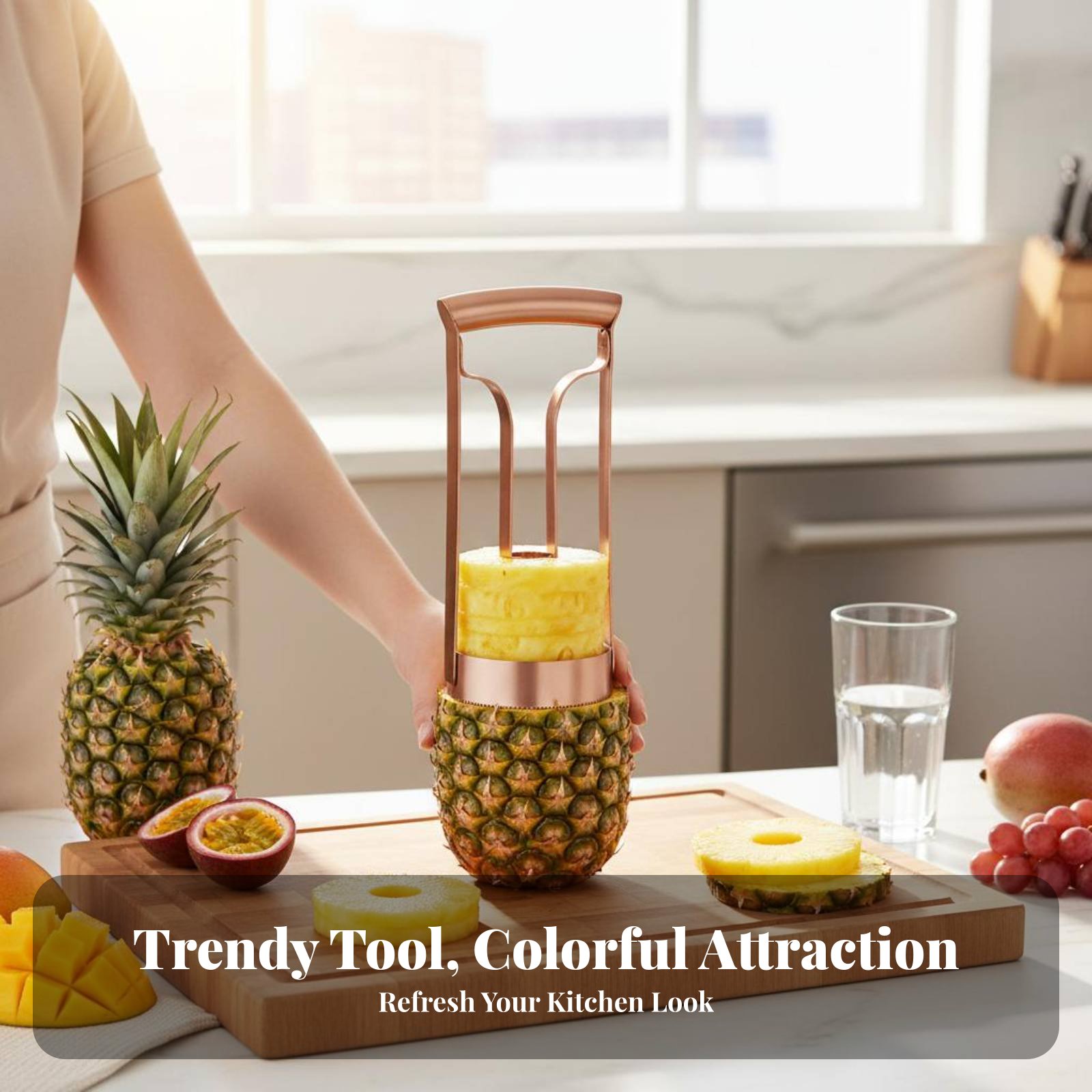 Stainless Steel Pineapple Cutt - Kitchen Gadgets Useful のレビューと価格