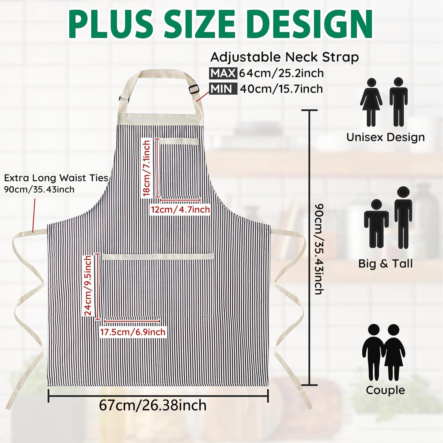 plus size 89cm Adjustable Apro - Korean Kitchen Gadgets のレビューと価格