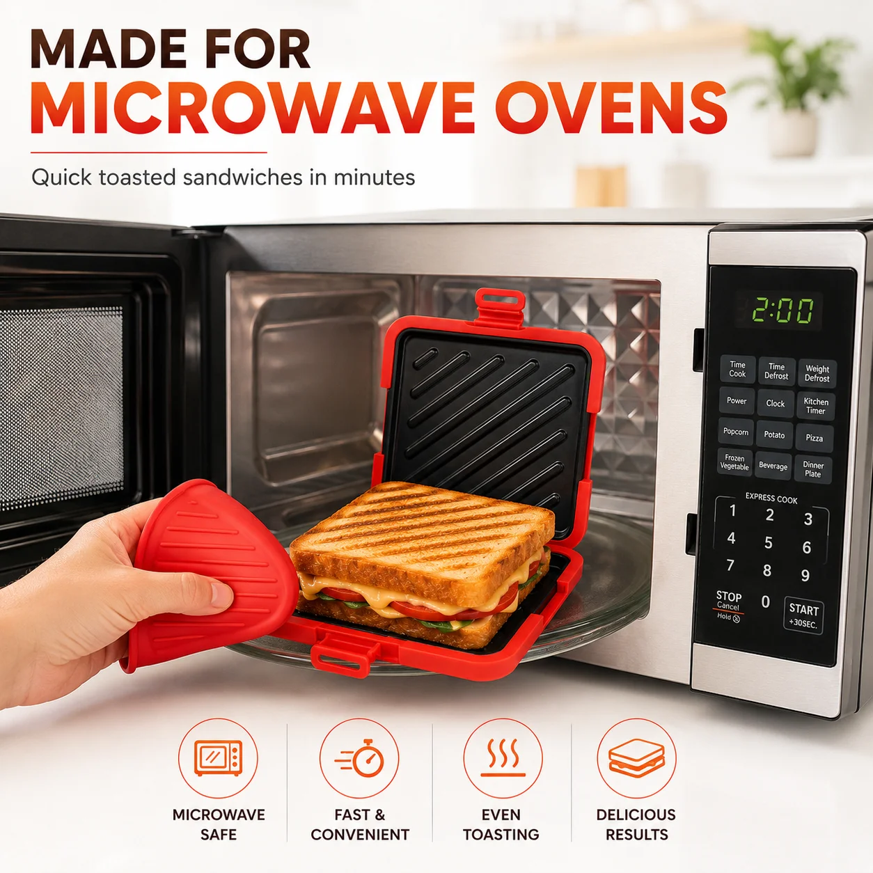 Microwave Sandwich Maker Non S - Breakfast Sandwich Maker のレビューと価格