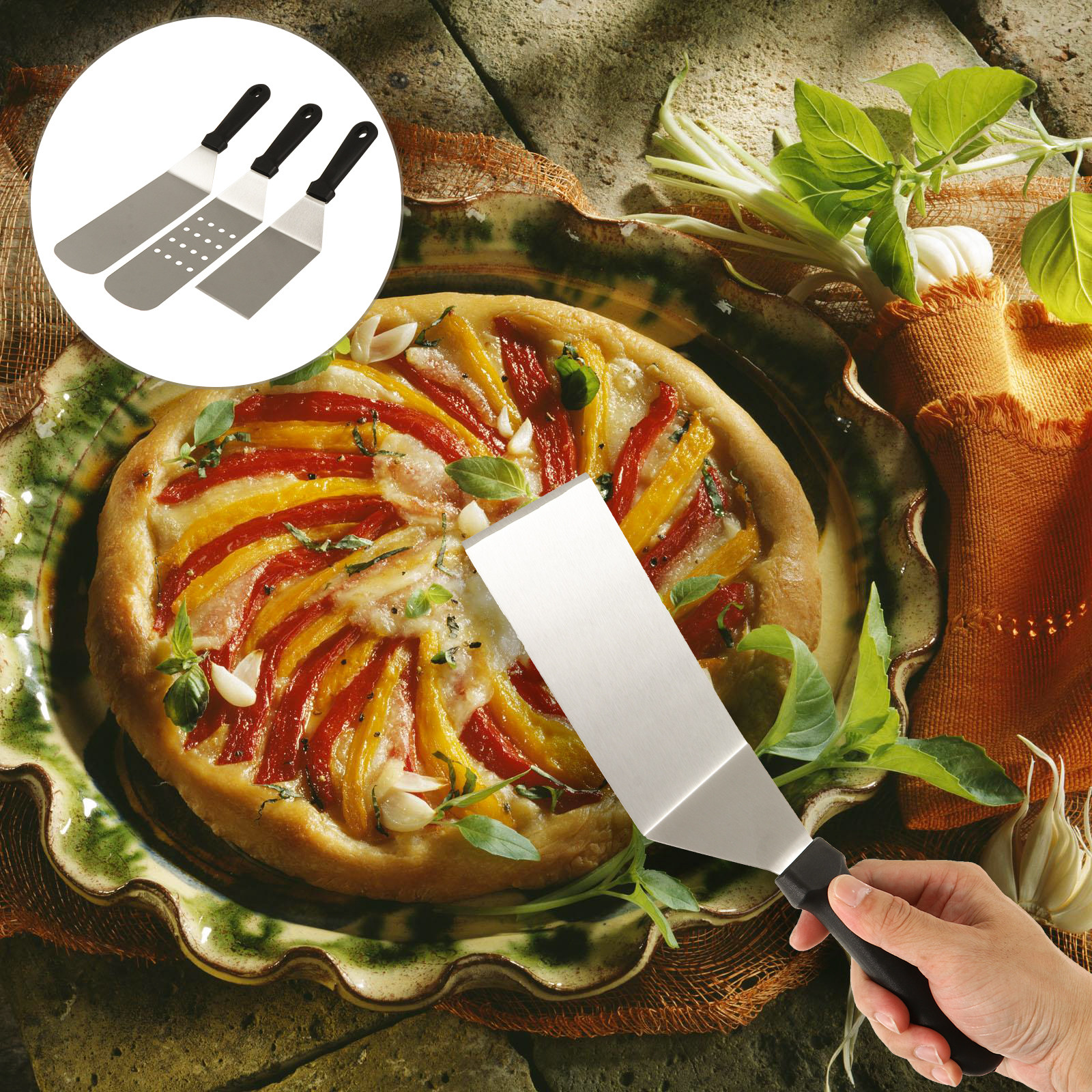 3Pcs Stainless Steel Pizza Pad - Pizza Stone Baking のレビューと価格