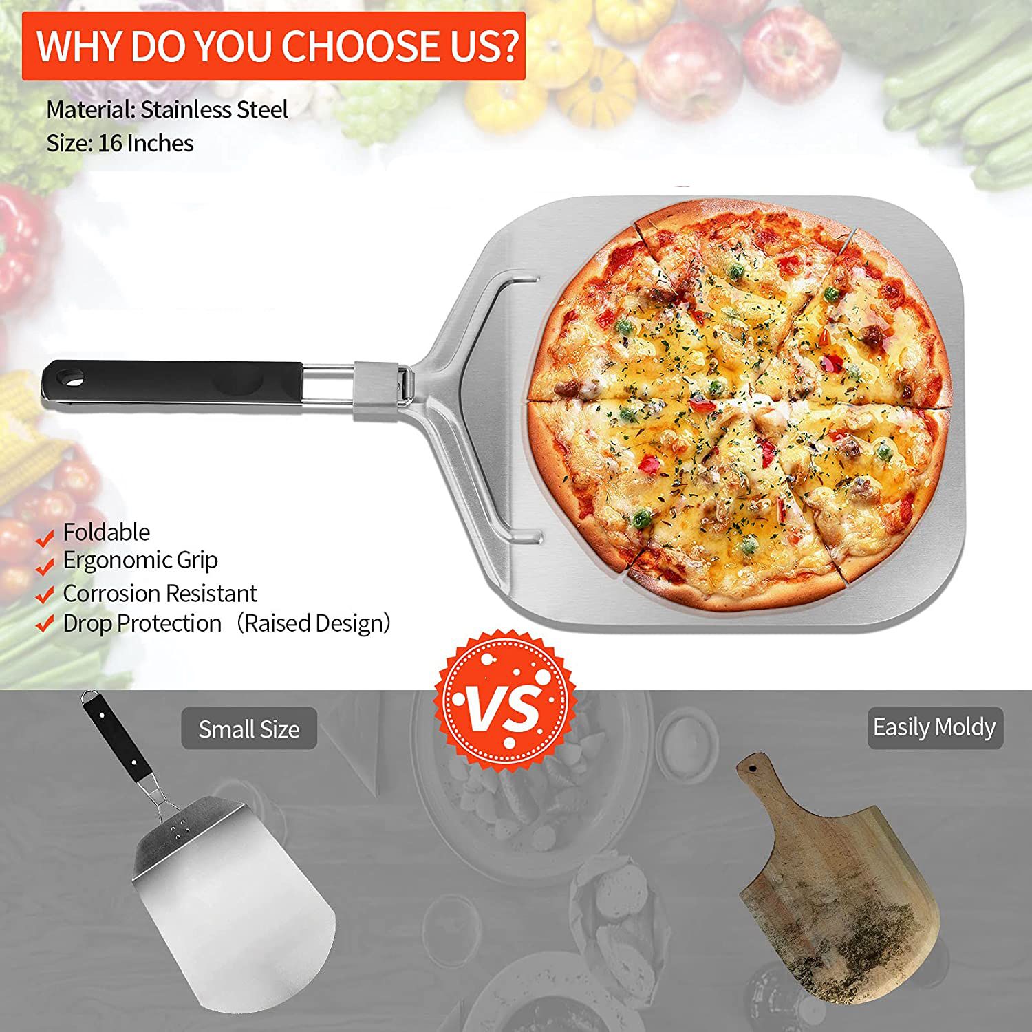 WSFS! Folding Aluminum Pizza P - Pizza Stone Baking のレビューと価格