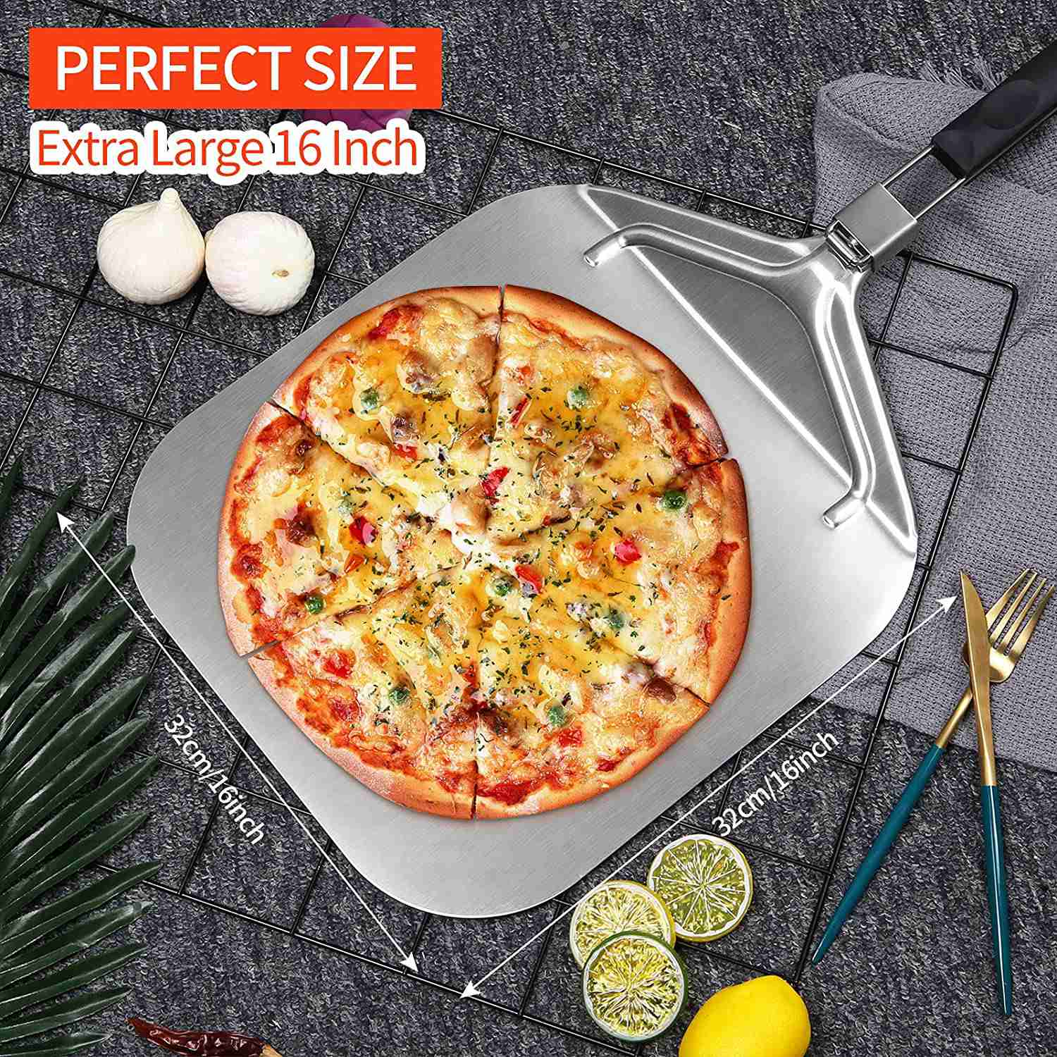WSFS! Folding Aluminum Pizza P - Pizza Stone Baking のレビューと価格