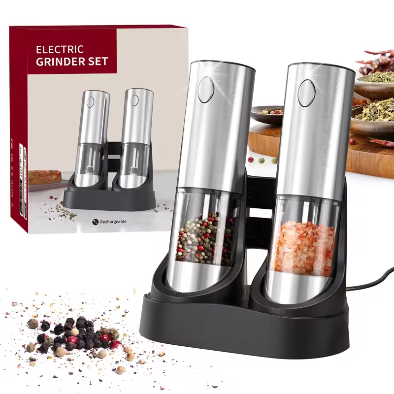 1/2PCS Electric Salt And Peppe - Kitchen Gadgets Useful のレビューと価格
