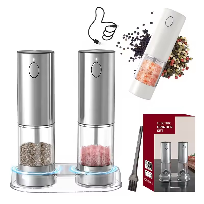 1/2PCS Electric Salt And Peppe - Kitchen Gadgets Useful のレビューと価格