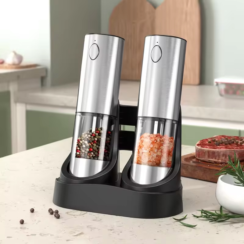 1/2PCS Electric Salt And Peppe - Kitchen Gadgets Useful のレビューと価格