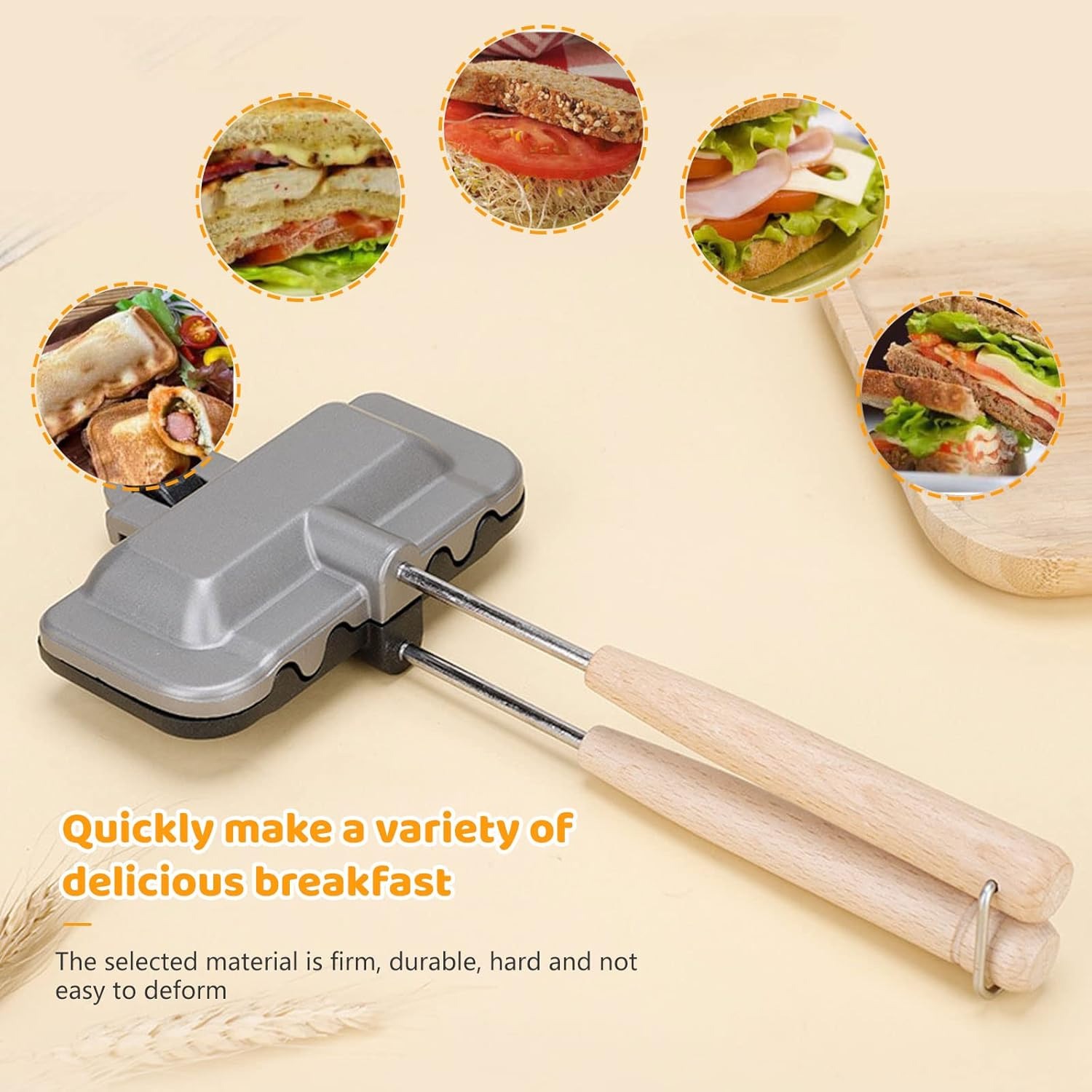 Hot Sandwich Maker, Double-Sid - Breakfast Sandwich Maker のレビューと価格