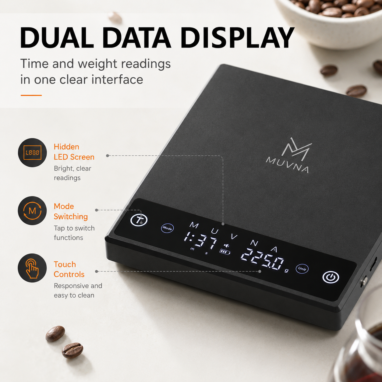 MUVNA Coffee Scale Espresso Sc - Digital Kitchen Scale のレビューと価格