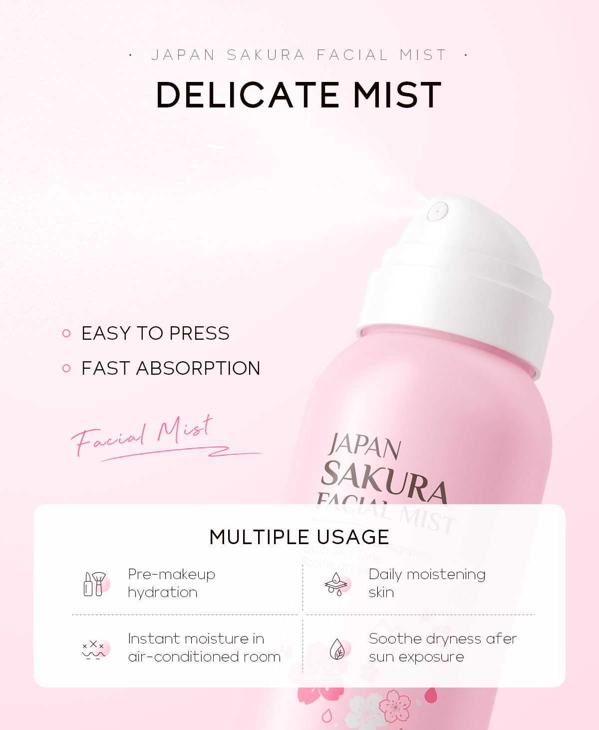 LAIKOU Sakura Facial Mist Brig - Oil Mister Spray Bottle のレビューと価格