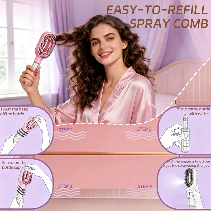 2 in 1 Sprayer Hairbrush Detan - Oil Mister Spray Bottle のレビューと価格