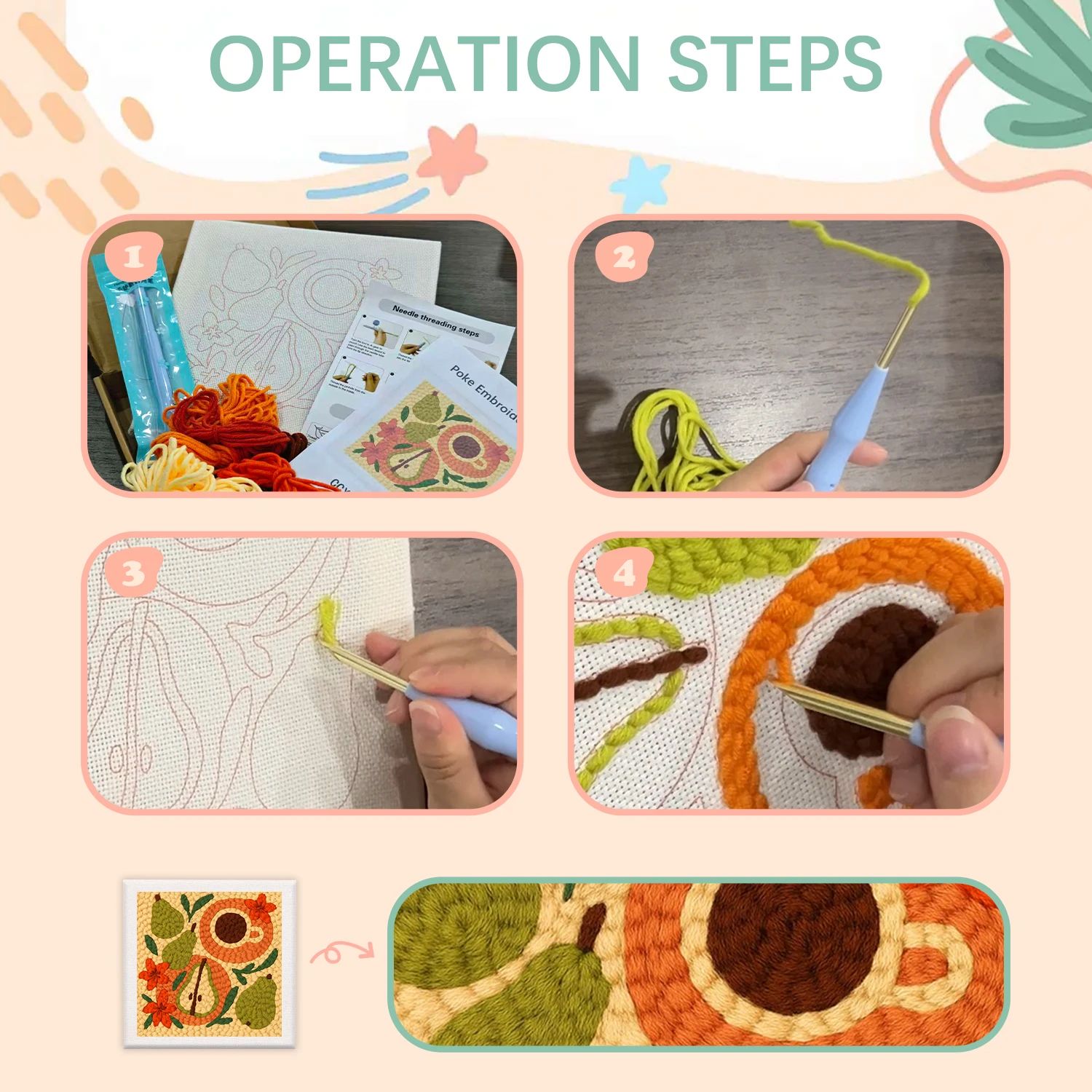 GATYZTORY Punch Needle Embroid - Kitchen Gadgets Crossword のレビューと価格