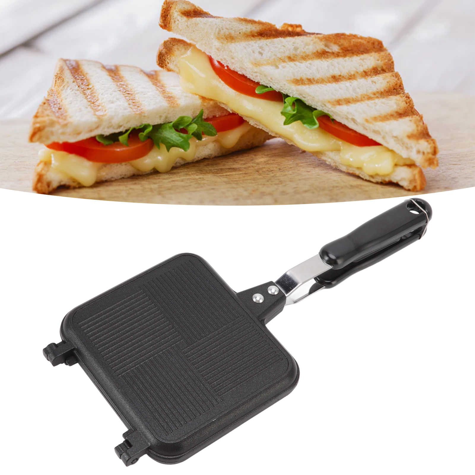 Double-Sided Non-Stick Sandwic - Breakfast Sandwich Maker のレビューと価格