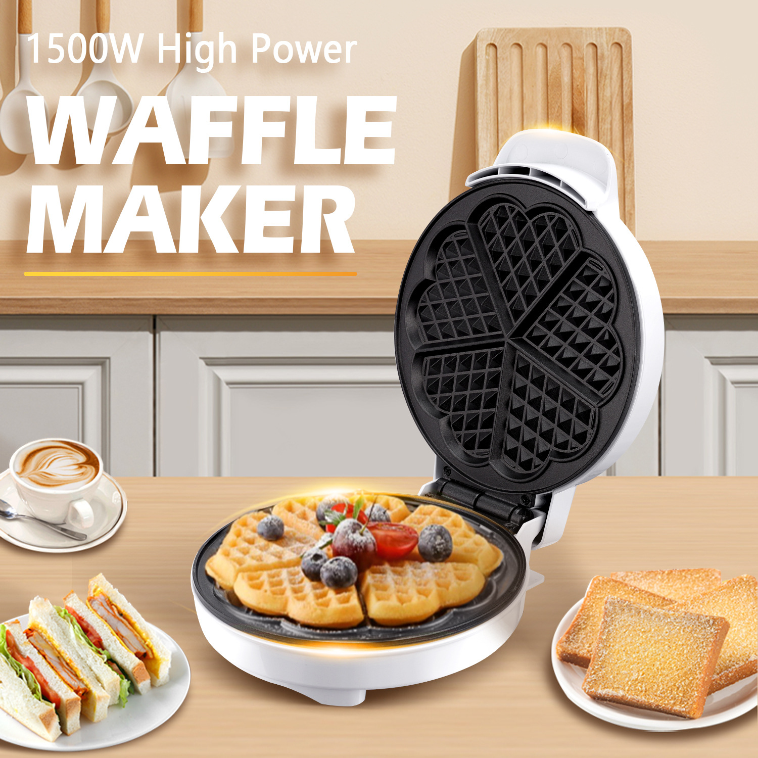 Breakfast Waffle Molds Egg Cak - Breakfast Sandwich Maker のレビューと価格