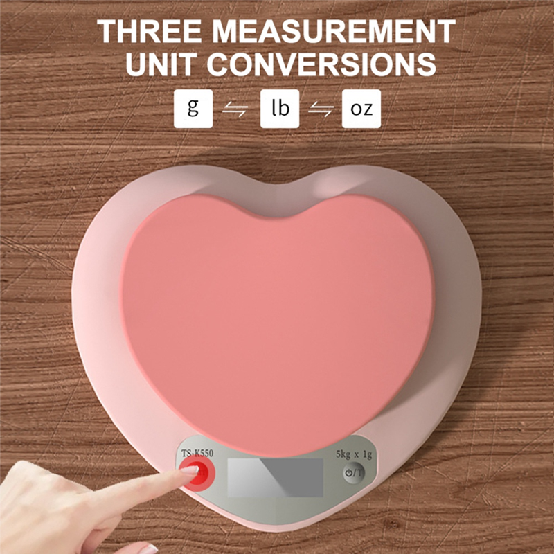 ABBZ-Portable Pink Heart-Shape - Digital Kitchen Scale のレビューと価格