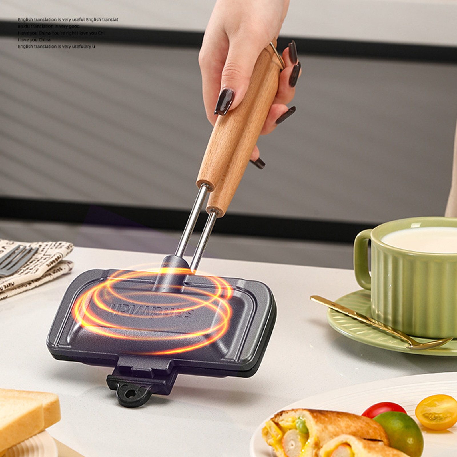 Cast Iron Sandwich Maker with  - Breakfast Sandwich Maker のレビューと価格