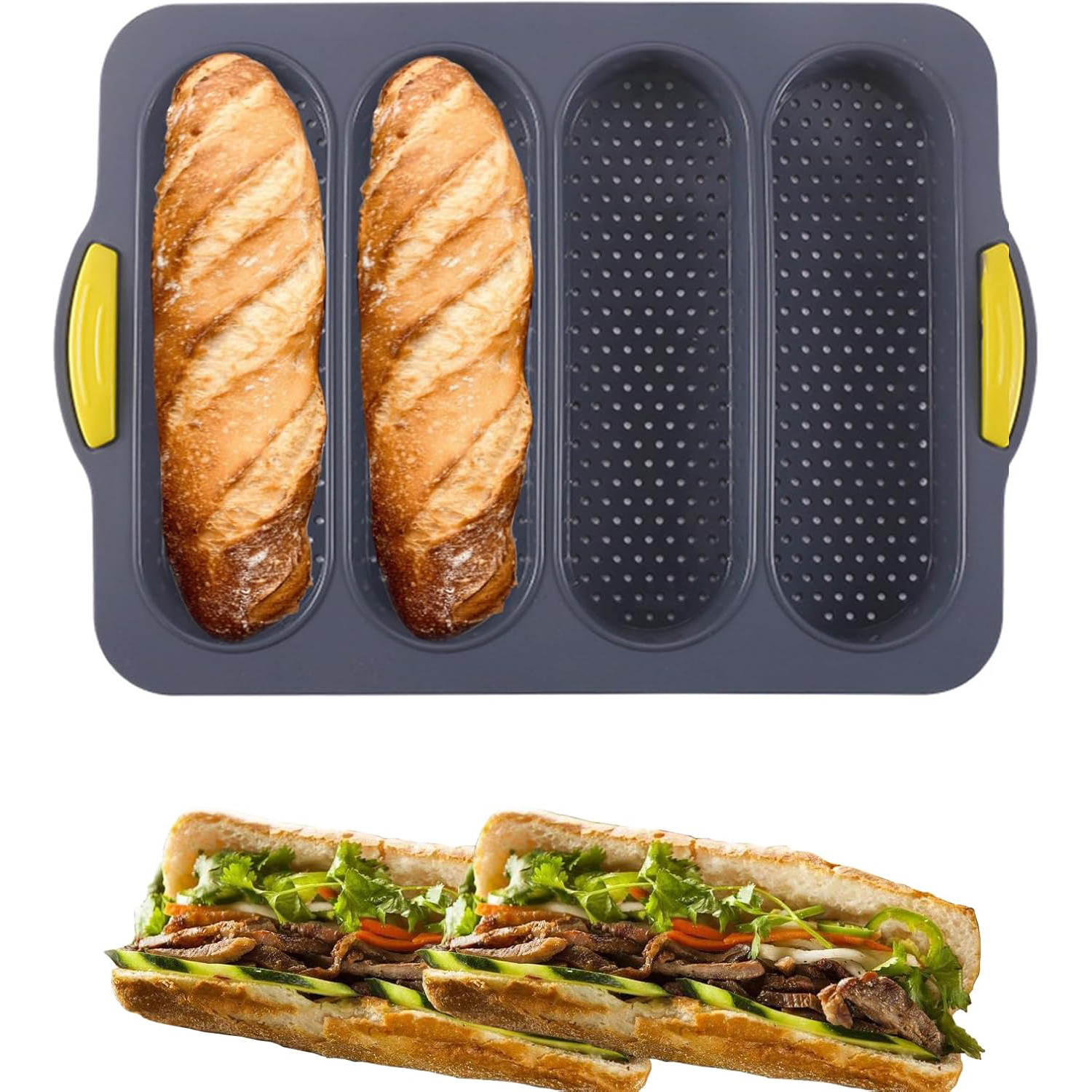 4-cavity Silicone Bread Loaf P - Kitchen Gadgets Worth Buying のレビューと価格