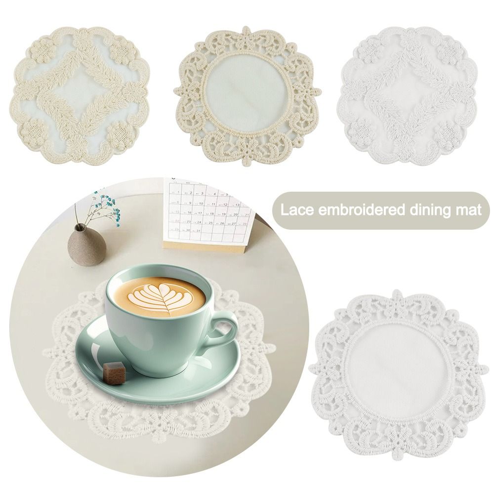 Napkin Lace Embroidered Coaste - Korean Kitchen Gadgets のレビューと価格