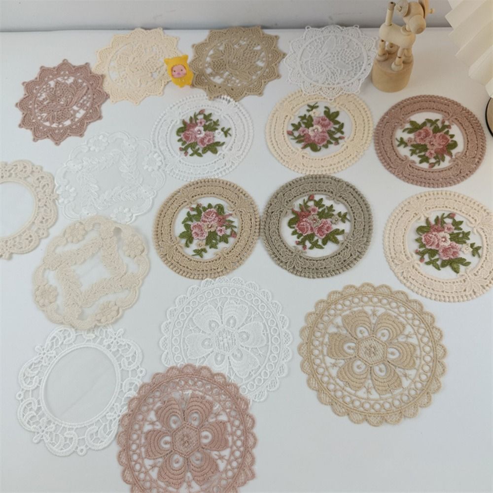 Napkin Lace Embroidered Coaste - Korean Kitchen Gadgets のレビューと価格