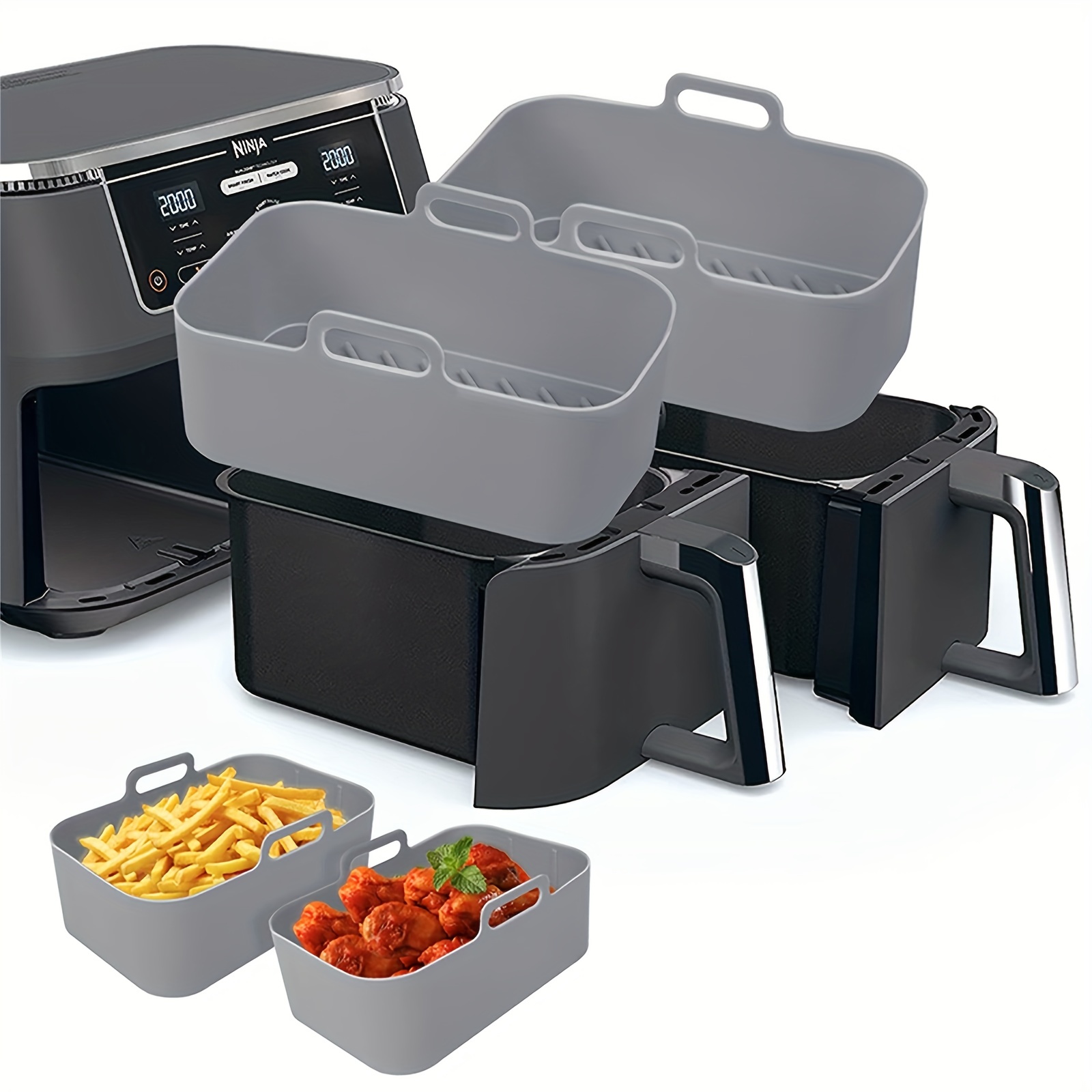 1/2Pcs Air Fryer Silicone Tray - Air Fryer Accessories のレビューと価格