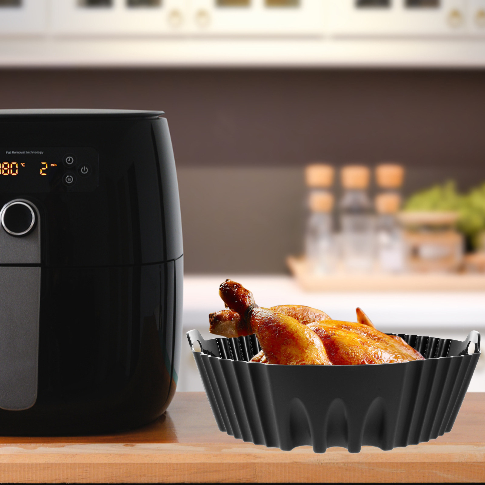 Double Handle Silicone Air Fry - Air Fryer Accessories のレビューと価格