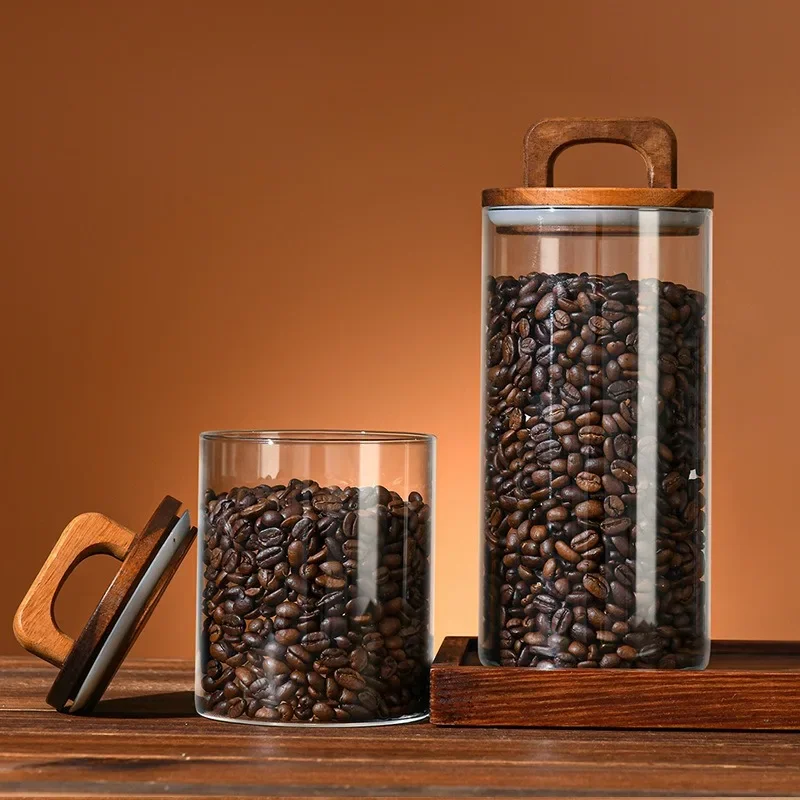 Clear Glass Jar with Bamboo Li - Korean Kitchen Gadgets のレビューと価格
