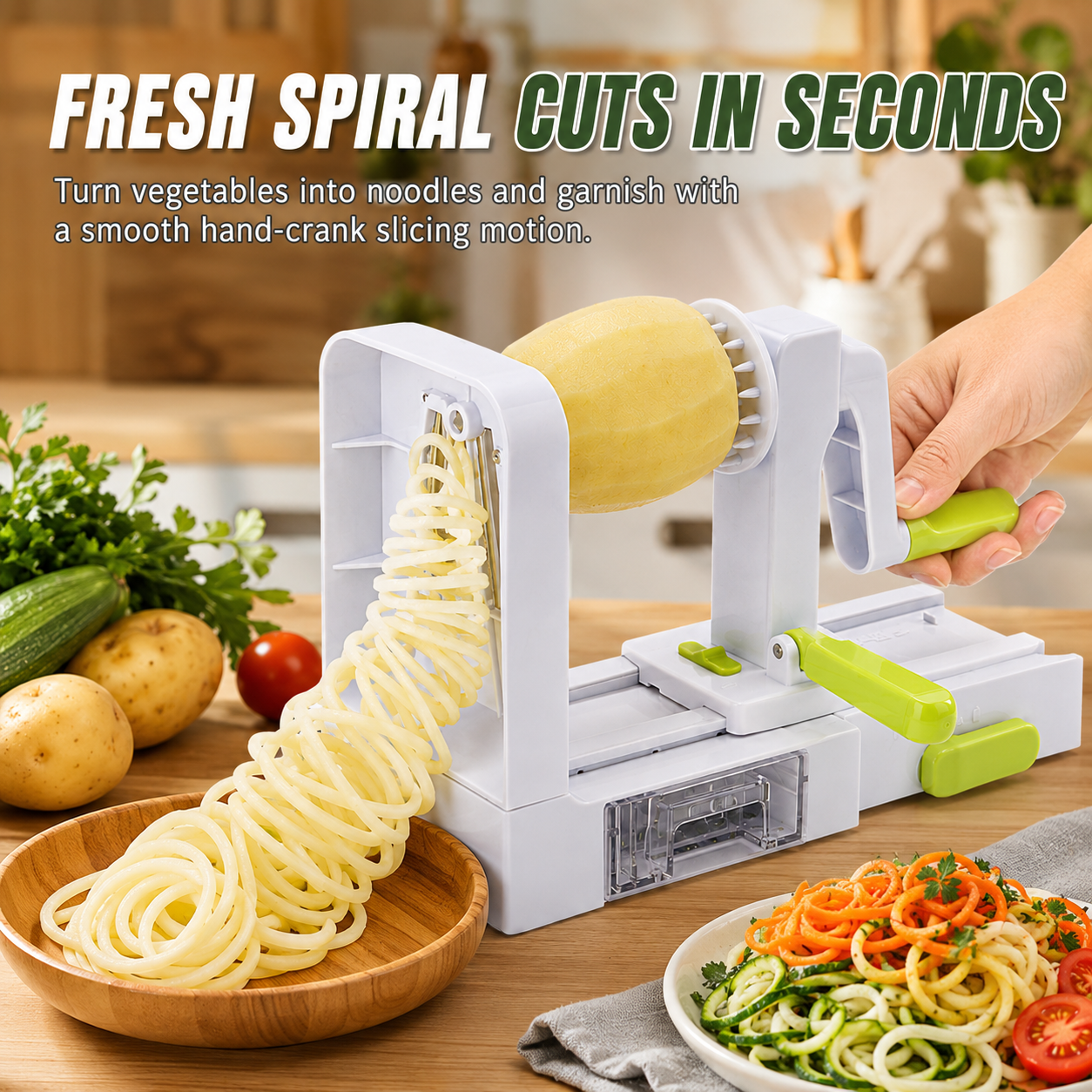 5 in 1 Hand Crank Vegetable Sp - Spiralizer Vegetable Noodle のレビューと価格