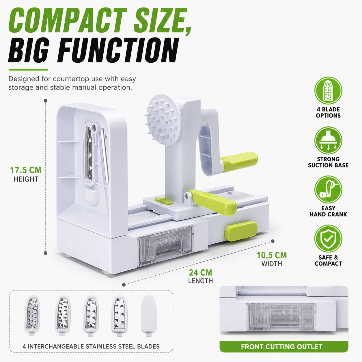 5 in 1 Hand Crank Vegetable Sp - Spiralizer Vegetable Noodle のレビューと価格