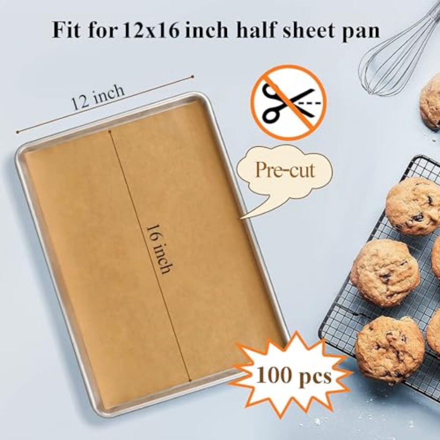 100PCS Unbleached Parchment Pa - Kitchen Gadgets Usa のレビューと価格