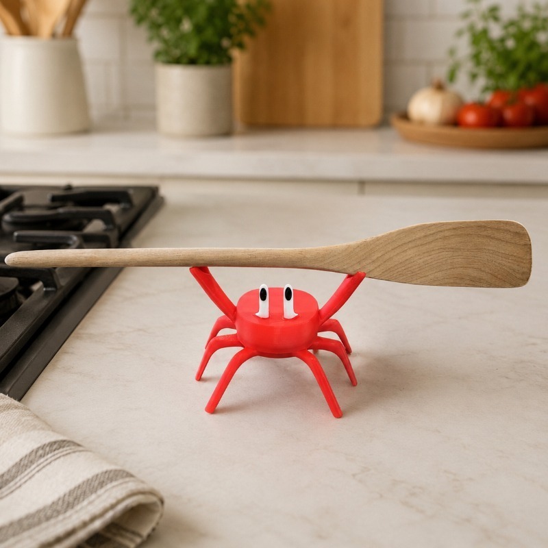Red Crab Spoon Rest, Cute Crab - Kitchen Gadgets To Gift のレビューと価格