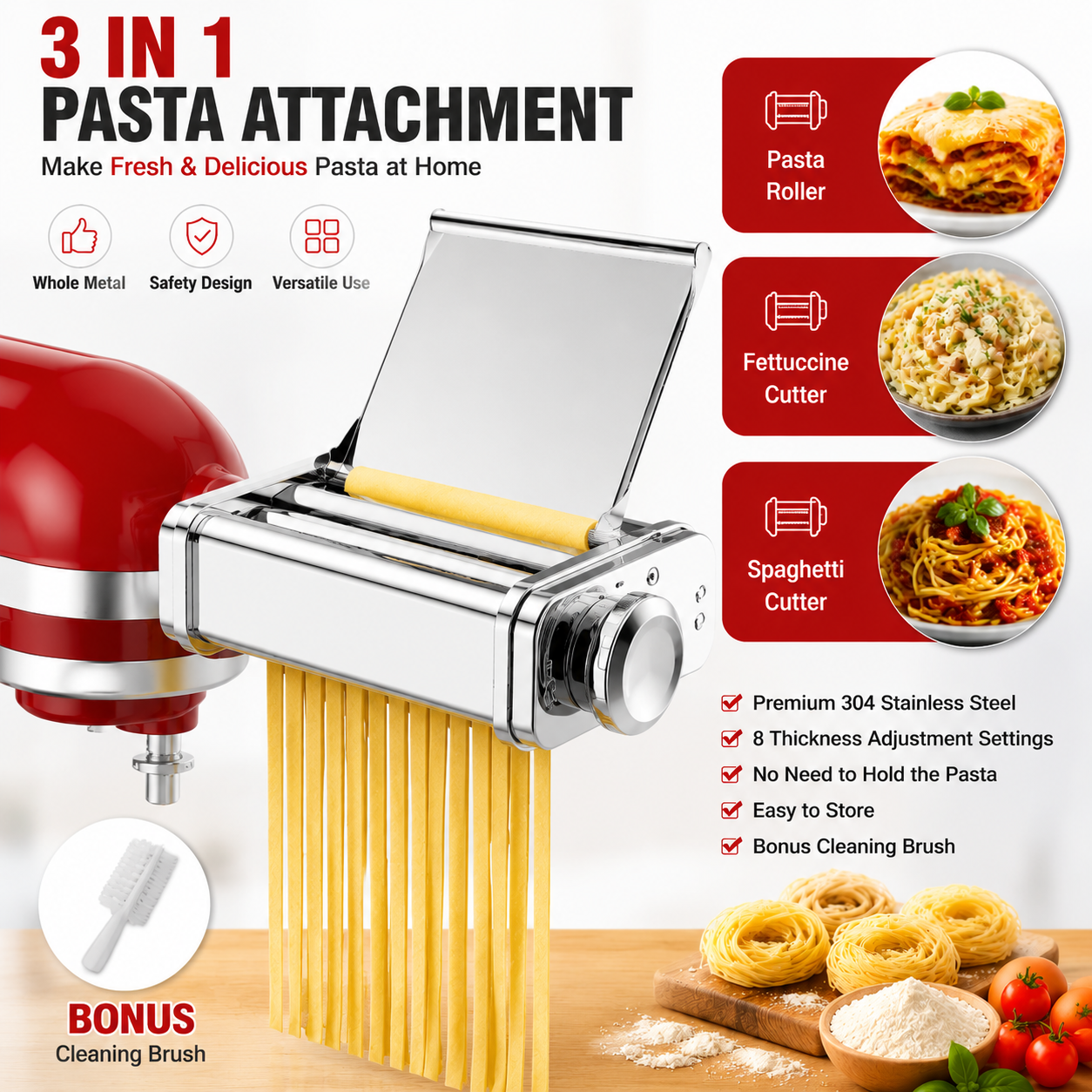 Gvode 3 in 1 Pasta Attachment  - Kitchen Gadgets Useful のレビューと価格