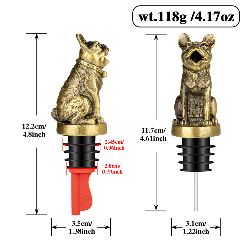 Cute French Bulldog Wine Pouer - Kitchen Gadgets Worth Buying のレビューと価格