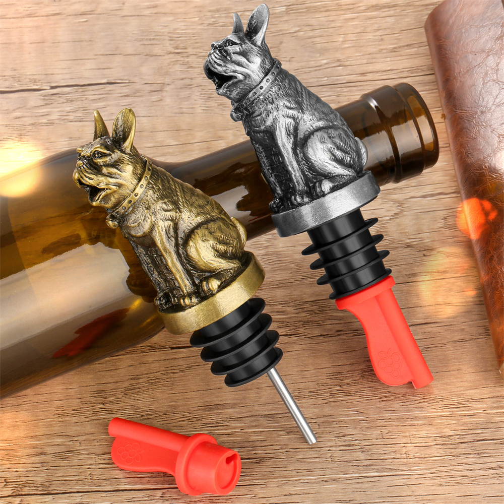Cute French Bulldog Wine Pouer - Kitchen Gadgets Worth Buying のレビューと価格