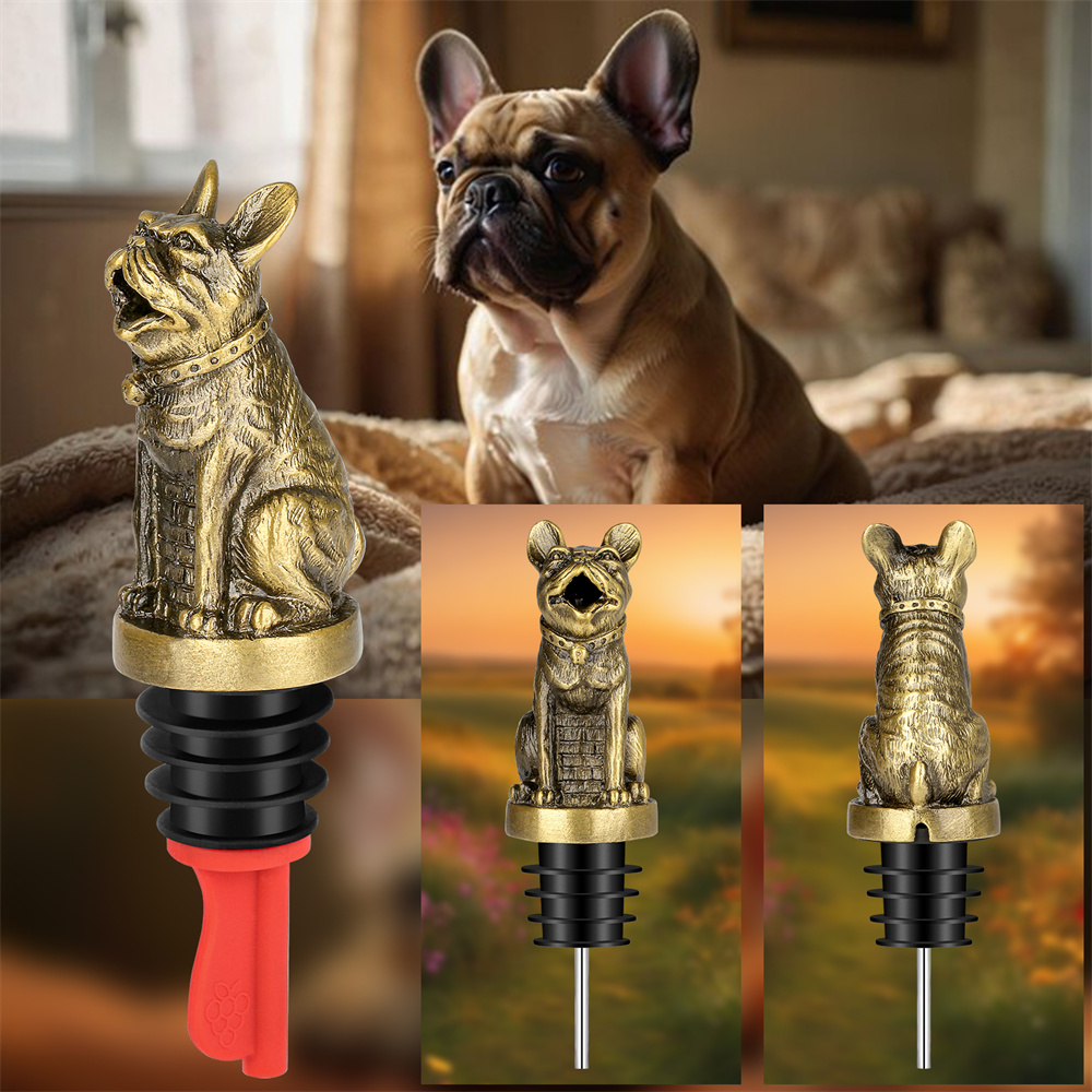 Cute French Bulldog Wine Pouer - Kitchen Gadgets Worth Buying のレビューと価格
