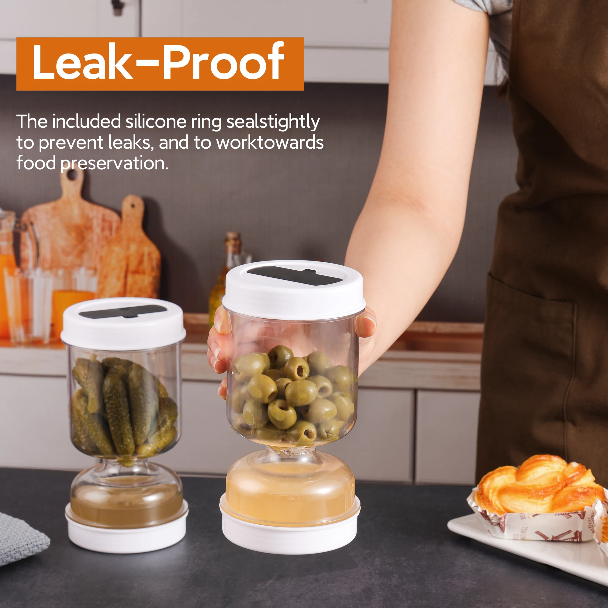 Pickles Jar With Forks Dry and - Korean Kitchen Gadgets のレビューと価格