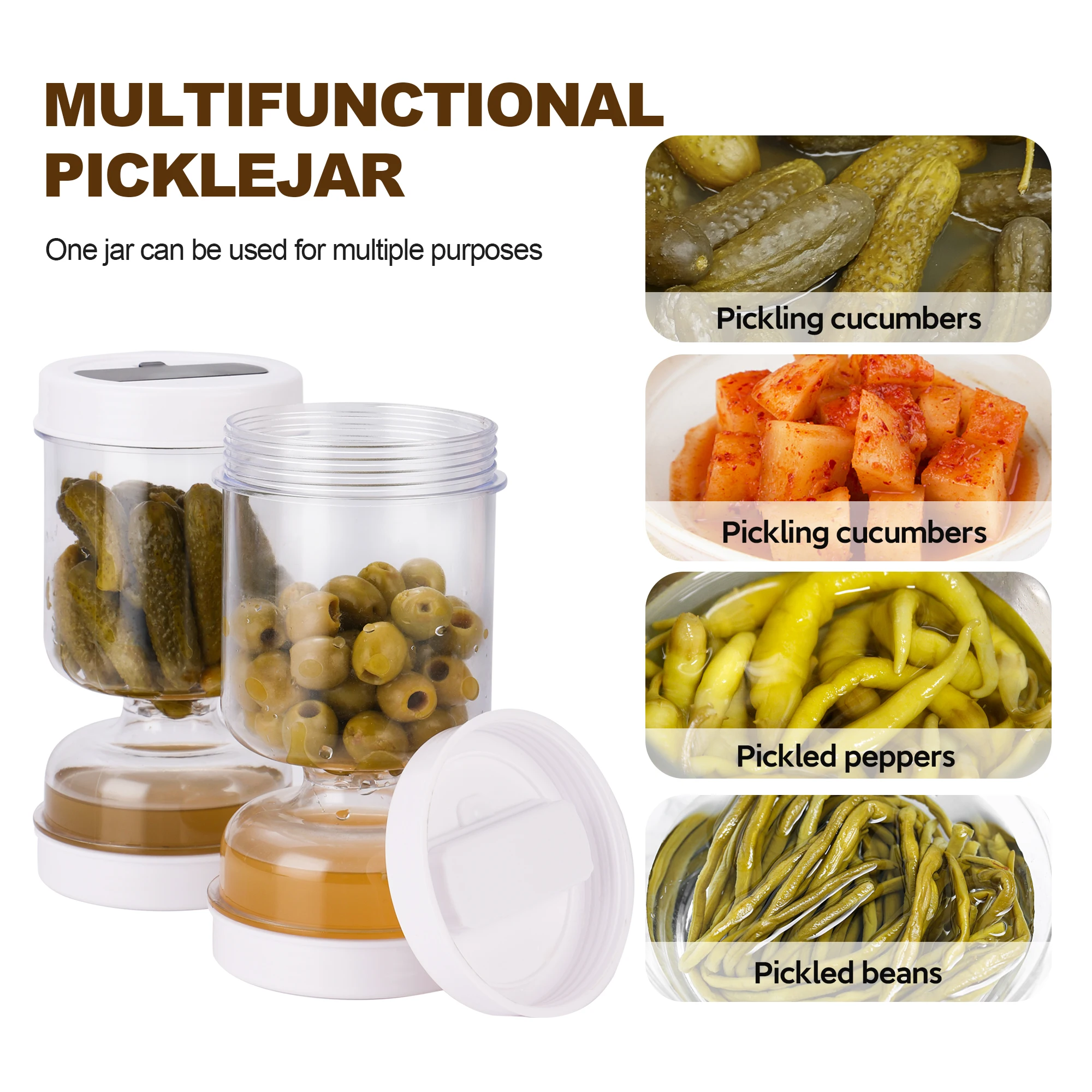 Pickles Jar With Forks Dry and - Korean Kitchen Gadgets のレビューと価格