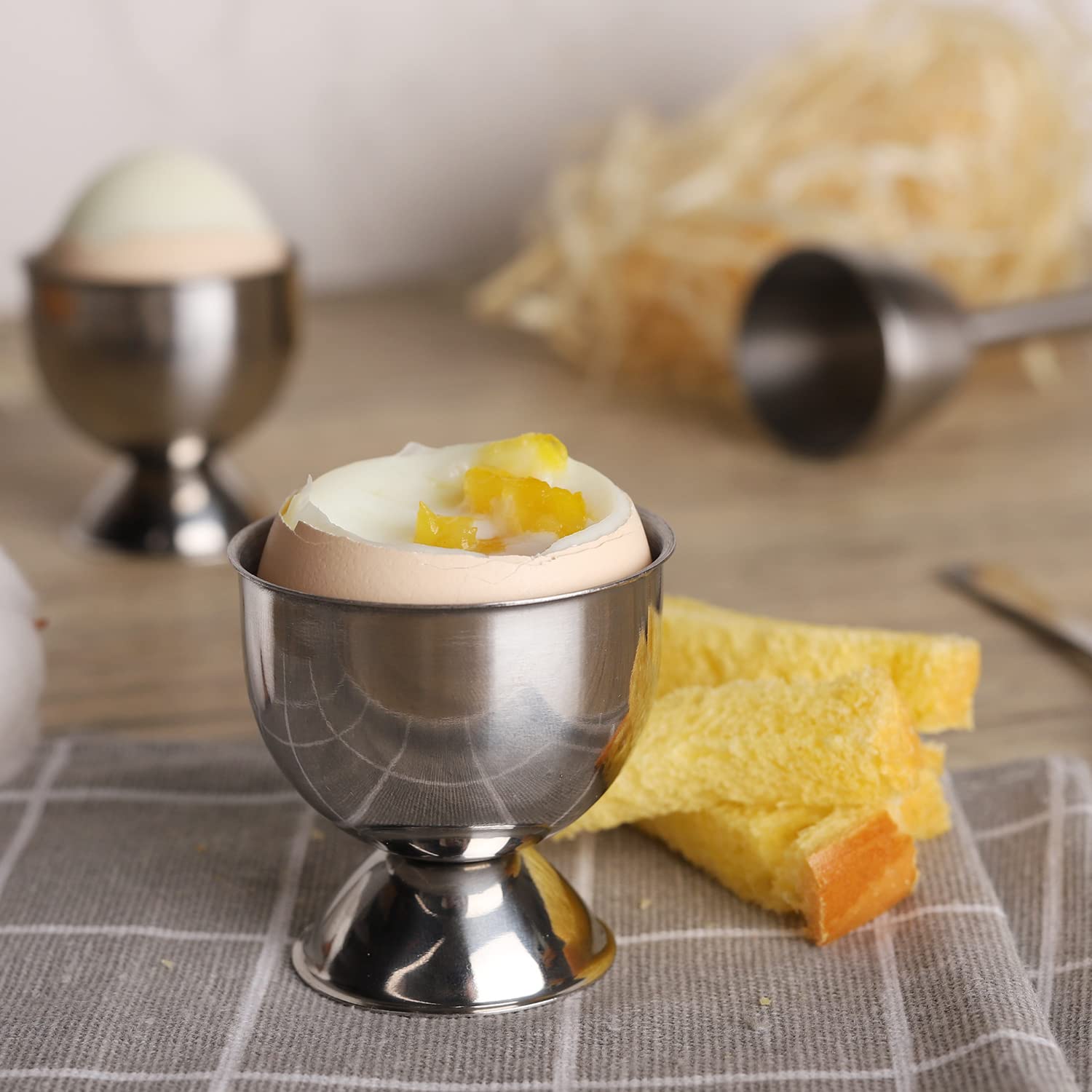 Stainless Steel Egg Cups Set H - Kitchen Gadgets To Gift のレビューと価格