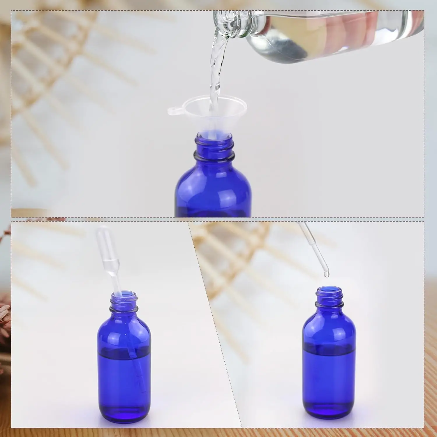 1 Piece 5ml /100ml Blue Glass  - Oil Mister Spray Bottle のレビューと価格