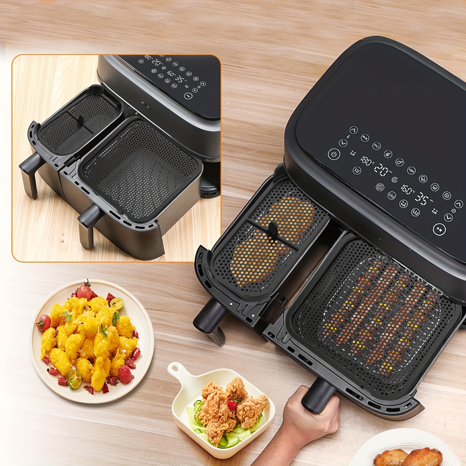 2Pcs New Air Fryer Splash Guar - Air Fryer Accessories のレビューと価格