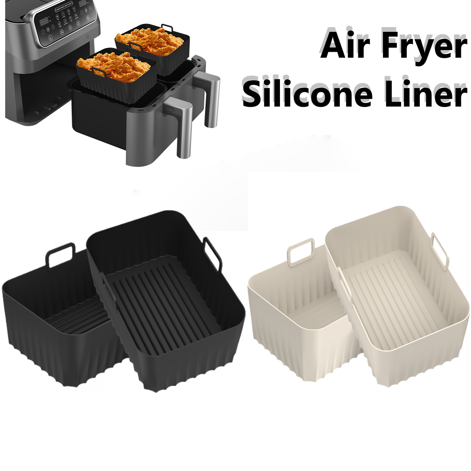 2Pcs Air Fryer Silicone Pot Ai - Air Fryer Accessories のレビューと価格