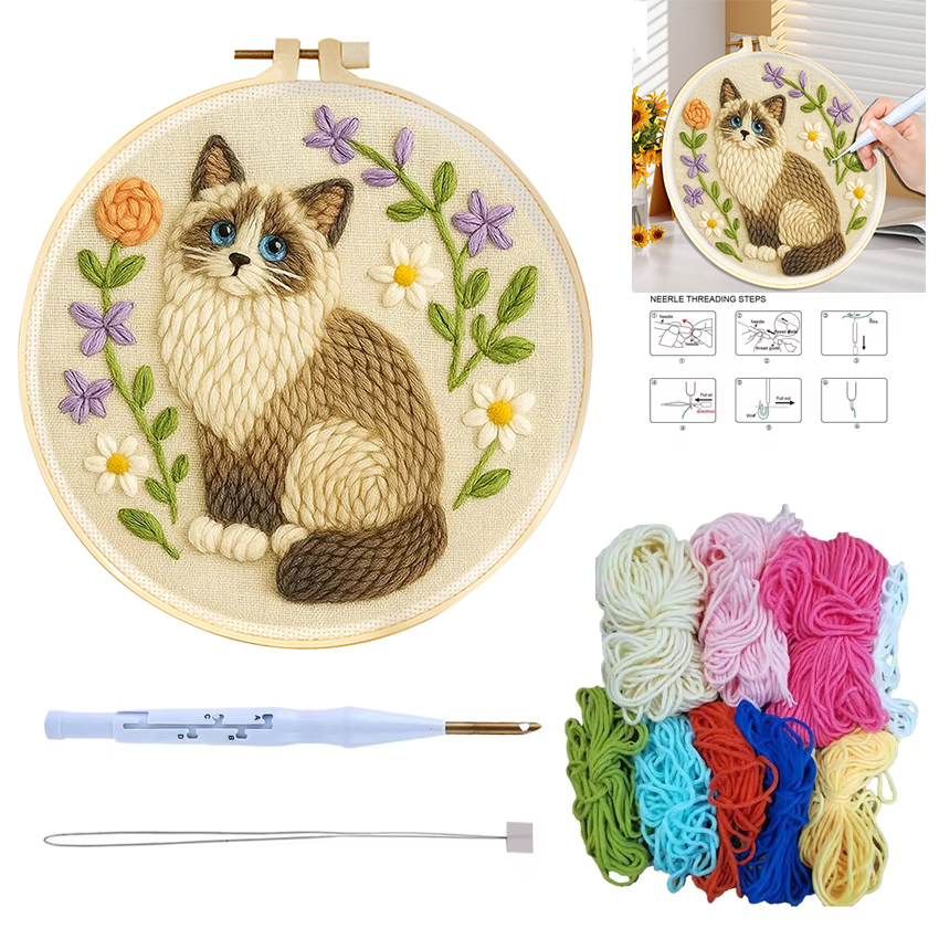 CHENISTORY 20X20cm Punch Needl - Kitchen Gadgets Crossword のレビューと価格