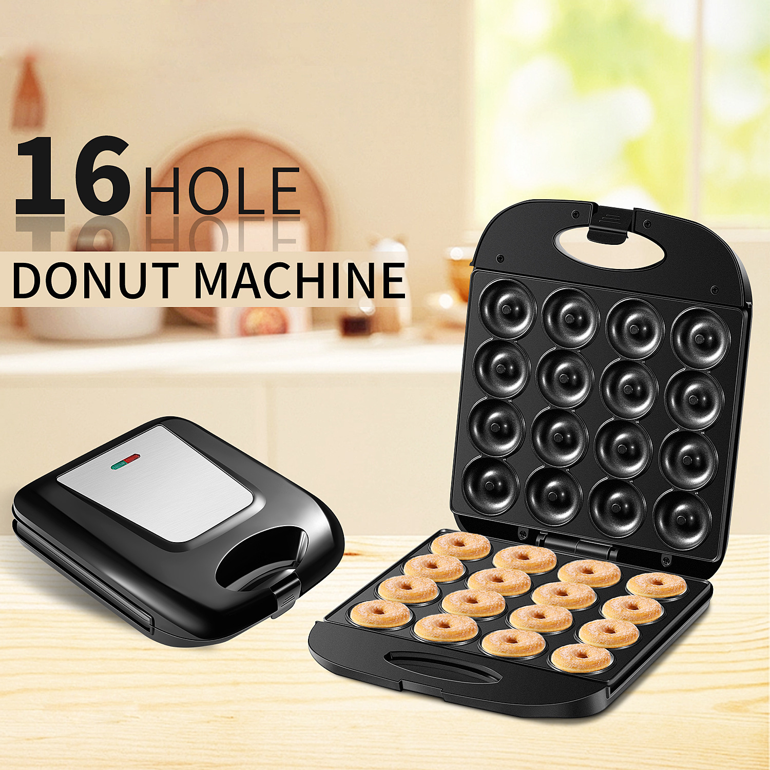 Large 16-Hole Donut Maker Hous - Breakfast Sandwich Maker のレビューと価格