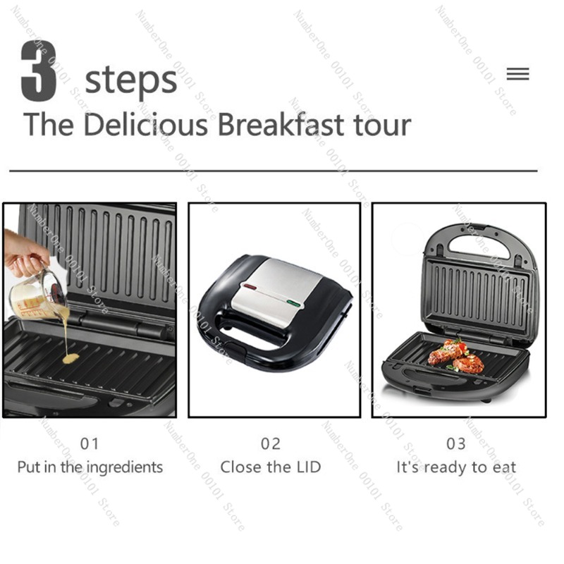 110v 8-in-1 sandwich, donut, w - Breakfast Sandwich Maker のレビューと価格
